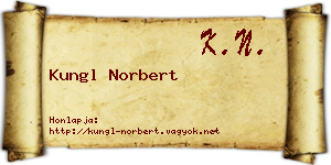 Kungl Norbert névjegykártya